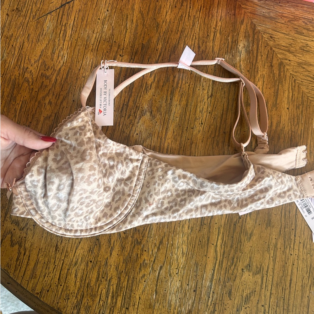 Victoria's Secret Animal Print Bra in Beige and Cream